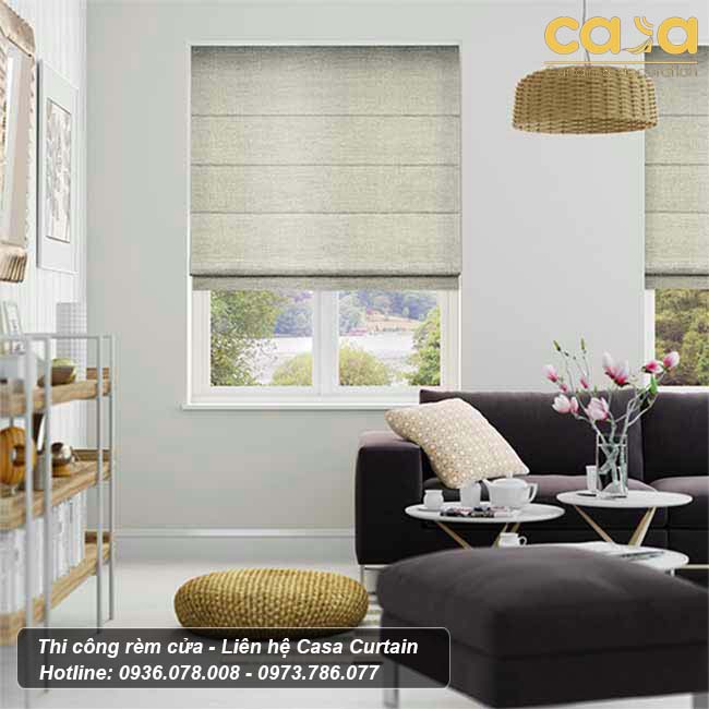 Rèm roman xếp lớp